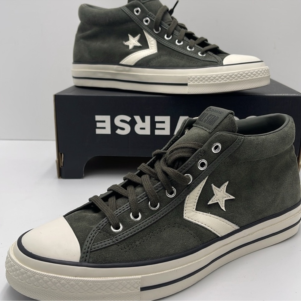 CONVERSE STAR PLAYER 76 MID CAVE GREEN/EGRET/BLACK - Picture 5 of 6